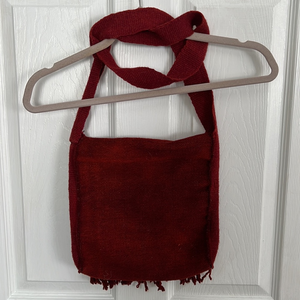 Vintage 60s/70s Crochet Embroidered Fringe Purse - Picture 5 of 6